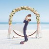 Costway 7.4 FT Round Wedding Arch Wooden Arbor Backdrop Stand with Triangular-Shaped Base - 4 of 4