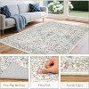 Acekool Boho Floral Area Rug Washable Non-Slip Foldable Soft Low Pile for Living Room Bedroom Kitchen - 2 of 4