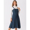 INSPIRE CHIC Women's Plaid Vintage Sleeveless A-Line Overall Pinafore Dress - 2 of 4
