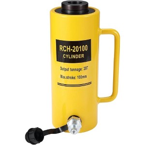 20 Ton Hydraulic Hollow Cylinder Jack 4 inch 100 mm Stroke Single Acting Pump - 1 of 4