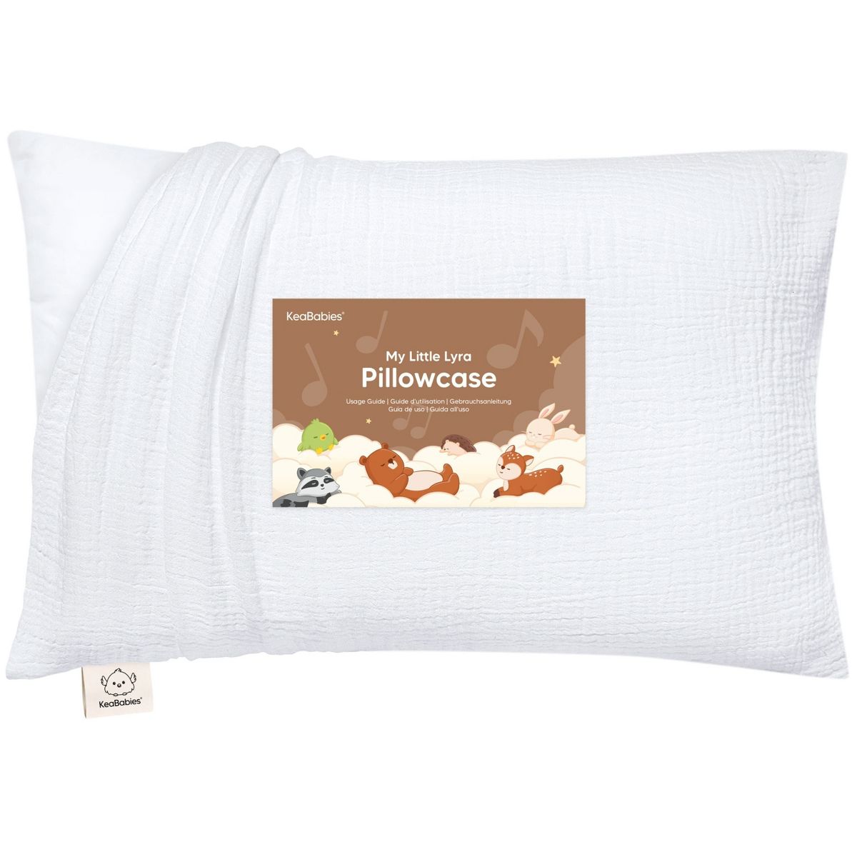 KeaBabies Lyra Muslin Toddler Pillowcase 13x18, Organic Cotton Muslin Kids Pillow Case for Girls, Boys, Sleeping, Travel