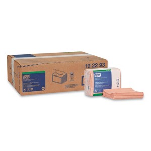 Tork Small Pack Foodservice Cloth, 1-Ply, 11.75 x 14.75, Unscented, Red/Red Stripe, 50/Poly Pack, 4 Packs/Carton - 1 of 2