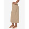 Jessica London Women's Plus Size Classic Cotton Denim Midi Skirt - 4 of 4