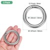 Unique Bargains Dream Catcher Stainless Steel Macrame Wreath Floral Round Metal O Rings 2 PCS - 3 of 4