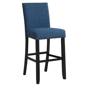 New Classic Furniture, Furniture Crispin Solid Wood 29" Barstool - Marine Blue (Set of 2), Blue - 1 of 4