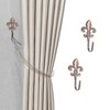 Unique Bargains Curtain Holdbacks Flower Hooks Bronze 4.13"x2.36" 1Pair - 2 of 4