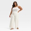 Women's Openwork Sweater Tank - Universal Thread™ White - 3 of 3