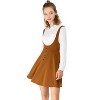 INSPIRE CHIC Women's Button Overalls Pinafore Suspenders Skirt - 3 of 4