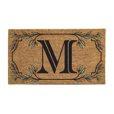 28" x 16" Monogram Coir Mat, Letter  "M"