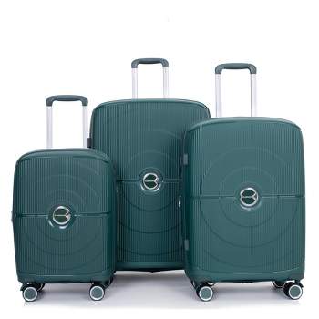 3 PCS Expanable Luggage Set, PP Lightweight Hardshell Spinner Wheel Suitcase with TSA Lock (20+24+28)-ModernLuxe