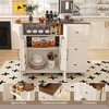 Hooseng Kitchen Island Cart with Storage, Rolling Kitchen Island Side Table on Wheels with Worktop, Kitchen Island Cart - 4 of 4