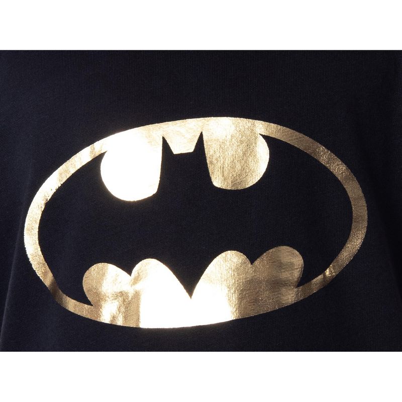 DC Comics Girls' Batman Gold Foil Logo Racerback Tank Shorts Pajama Set Batman Logo, 4 of 6