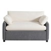 YOOCOZZ Color-Blocking Chenille Sofa Chair & Armchair with Extra-Wide and Extra-Deep Seat, Pillows - 2 of 4