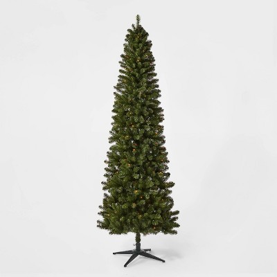 9ft Pre-lit Slim Alberta Spruce Artificial Christmas Tree Multicolored Lights - Wondershop™