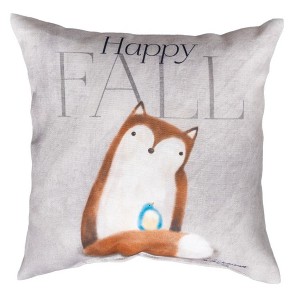 Happy Fall Word Pillow – Seasonal Decorative 12 Inch Design by Manual Woodworkers and Weavers - 1 of 3