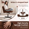 Costway Armless Office Desk Chair Modern Swivel Vanity Chair with Adjustable Height Grey/Brown/Beige - 4 of 4