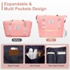 Karl Home Luggage Sets 5 Piece Hardside Hard Shell Travel Suitcases with TSA Lock Pink - 3 of 4