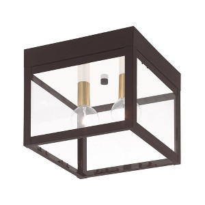 Livex Lighting Nyack 2 - Light Flush Mount in  Bronze - 1 of 2