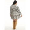 June + Vie by Roaman's Women's Plus Size Smocked Georgette Tunic - 3 of 4