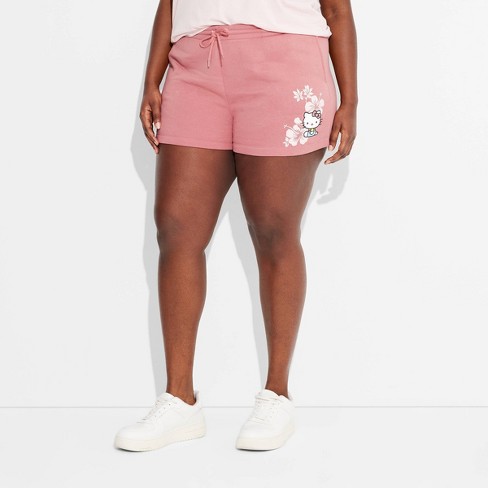 Women's Hello Kitty Surfer Graphic Shorts - Pink - image 1 of 3