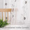 White Semi Sheer Curtains Floral Embroidered Bathroom Window Curtain, Voile Grommet Light Filtering Curtains Treatment - 4 of 4