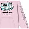 Scooby Doo Mystery Inc Local Ad Long Sleeve Cradle Pink Men's Hooded Sweatshirt - 2 of 2