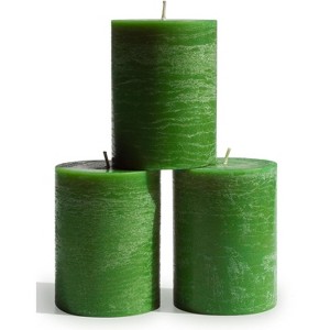 3x4 inch Pillar Candles Set of 3 ¨C Unscented Dripless Rustic Candles for Decor, Centerpieces, Weddings - 1 of 4