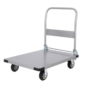 Heavy Duty Foldable Platform Hand Truck, Rolling Push Cart Dolly, Portable Moving Cart for Storage - 1 of 4