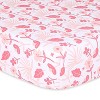The Peanutshell Fitted Crib Sheets - Pink Floral Punch - 4pk - 4 of 4