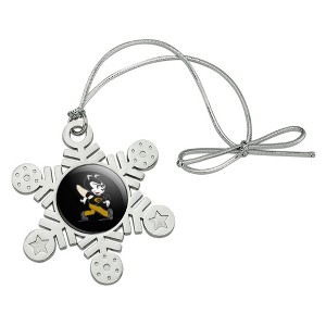Emporia State University Secondary Logo Metal Snowflake Christmas Tree Holiday Ornament - 1 of 3
