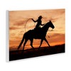 Stupell Industries Cowgirl Sunset Silhouette Southwestern Horse Field Landscape Wall Plaque Art - 3 of 4