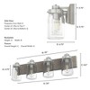 Hunter Fans 6.75" Devon Park Wall Light Brushed Nickel Finish - Rustic Vanity Fixture for Indoor Spaces - 2 of 4