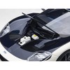 Ford GT Heritage Edition Prototype Wimbledon White with Antimatter Blue Hood and Stripe 1/18 Model Car by Autoart - 3 of 4