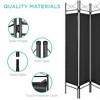 Best Choice Products 6ft 4-Panel Folding Privacy Screen Room Divider Decoration Accent w/ Steel Frame - 3 of 4