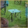 ARROWHEAD OUTDOOR 26" Heavy-Duty Portable Folding Camping Table, Square 600D Canvas Top, 2 Cup Holders, Steel Frame, Carry Bag, Forest Green, 2-Pack - 2 of 4