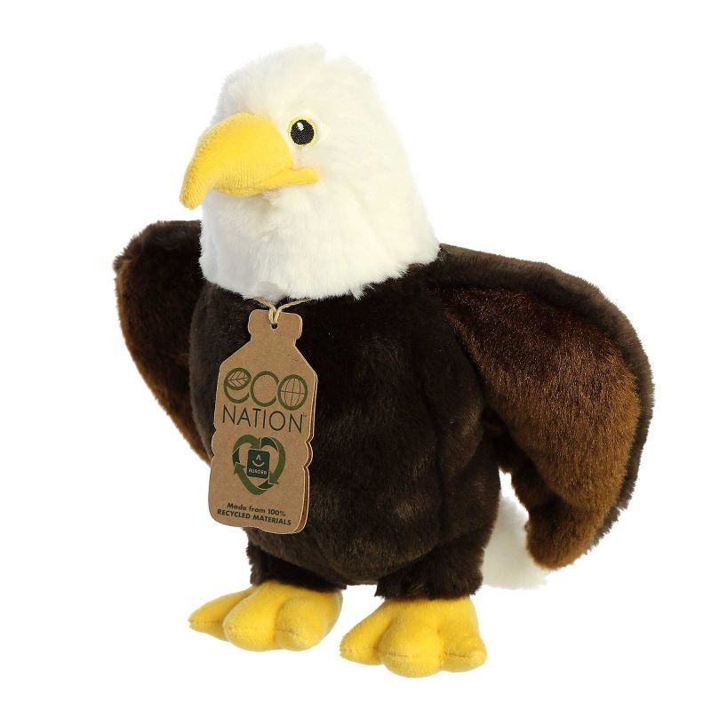 Aurora Medium Eagle Eco Nation Eco-Friendly Stuffed Animal Brown 9.5", 3 of 7