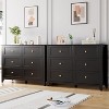 Wood Dresser for Bedroom, Chest of Drawers with 6 Drawer & Metal Handle, Closet Store Organizer - 3 of 4