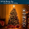 Joyfy Christmas Tree Topper, 9 inch Silver PVC Star Christmas Tree Decorations Indoor for Home Holiday Xmas Party - 4 of 4