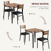 Jojoka Dining Table Set for 2, Compact Square Dinette with Thick Cushioned Upholstered Chairs - 2 of 4
