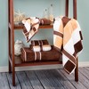 6pc Striped Bath Towel Set Brown - Yorkshire Home: 100% Cotton, Machine Washable, Assorted Sizes - 2 of 4