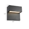 Chloe Lighting Campbell Contemporary Led Light Textured Black Outdoor Wall Sconce 6" Tall - 3 of 3