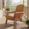 Okak Oversize Wooden Outdoor Adirondack Chair with Foldable Design, Outdoor Lounge Chair with Wide Arms, Patio Chair for Garden - 3 of 4