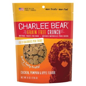 Charlee Bear Dog Treat Crunch Chicken/Pumpkin/Apple Grain Free Biscuit - 8 oz - 1 of 1
