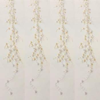 SULLIVANS 72 in. Gray and White Star Wooden Bead Garland GD1431