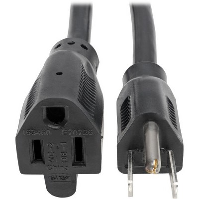 Tripp Lite 6ft Power Cord Extension Cable 5-15P to 5-15R Heavy Duty 15A 14AWG 6' - 15A, 14AWG (NEMA 5-15P to NEMA 5-15R) 6-ft."