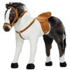 Qaba Ride on Horse for Toddlers 3-8 Years Old, Riding Horse with Neighing Sound, Stuffed Animal Horse Toy for Kids with Padding, Brown - 4 of 4