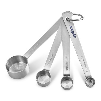 6pc Stainless Steel Measuring Spoons Silver - Figmint™