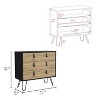 NicBex 3 Drawer Dresser for Bedroom,Modern Chest of Drawers with Handles for Living Room,Office,Entryway,Hallway - 3 of 4