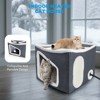 JOEJOY Indoor Heated Cat House with Safe Heating Design, Adjustable Temperature & Timer, Collapsible Pet Shelter with Scratcher and Fluffy Toy Ball - 4 of 4