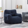 Fluffy Bean Bag Chair, Memory Foam Lazy Sofa, Wear-Resistant Accent Chair for Living Room, Balcony, Office - 4 of 4